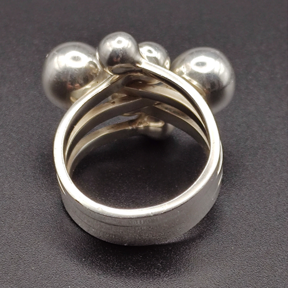 Sterling Silver Ball Cluster Ring - image 5